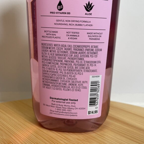 Bath & Body Works Pink Cashmere Body Wash 10 oz Pro Vitamin B5 Aloe Skin Care - Picture 5 of 5